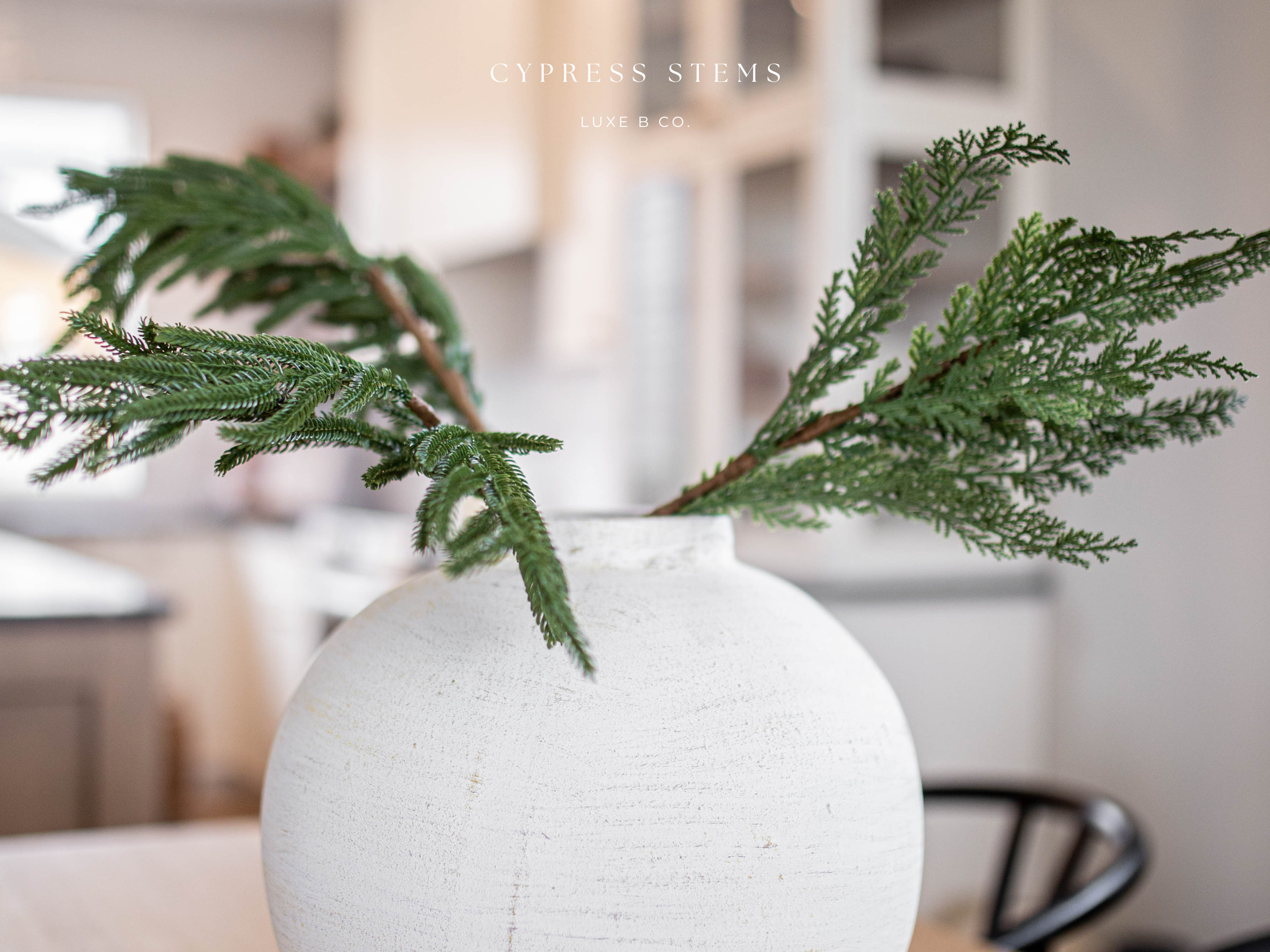 Cypress Pine Green Faux Real Touch Stem Small