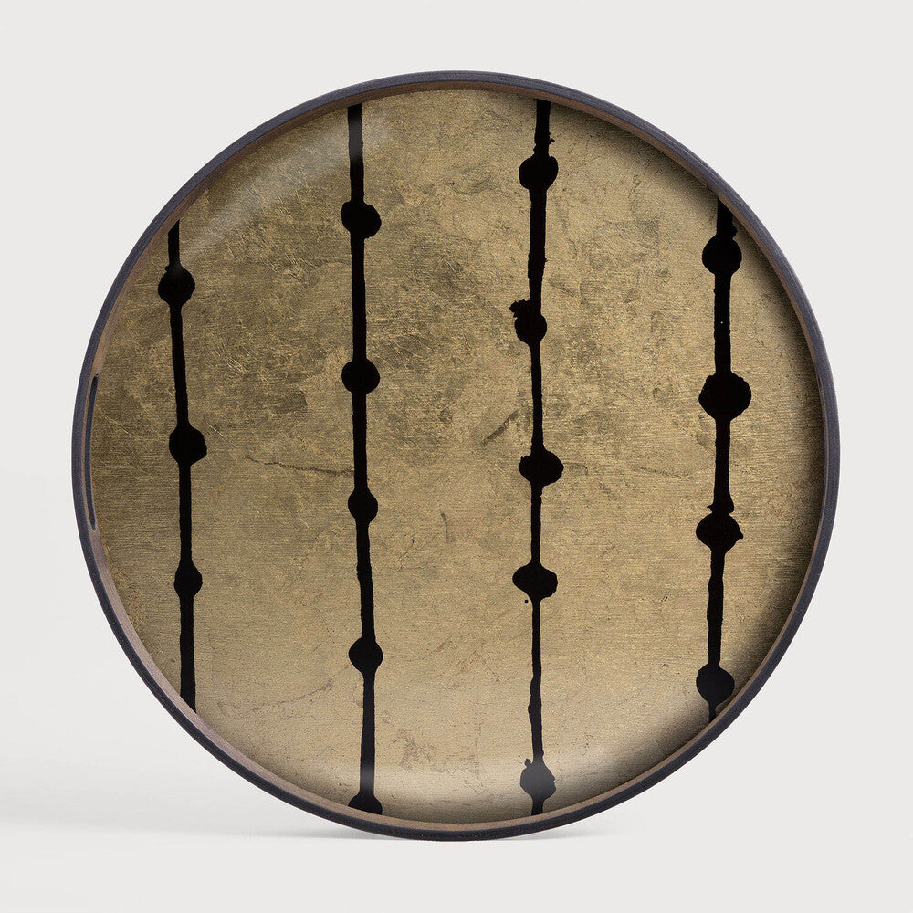 Ethnicraft | Gold Leaf Dots Tray S 19 x 19 x 1.5