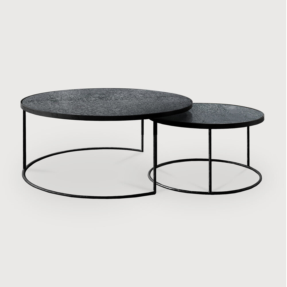 Ethnicraft | Nesting Coffee Table | Set of 2 24 x 24 x 14 / 36 x 36 x 16