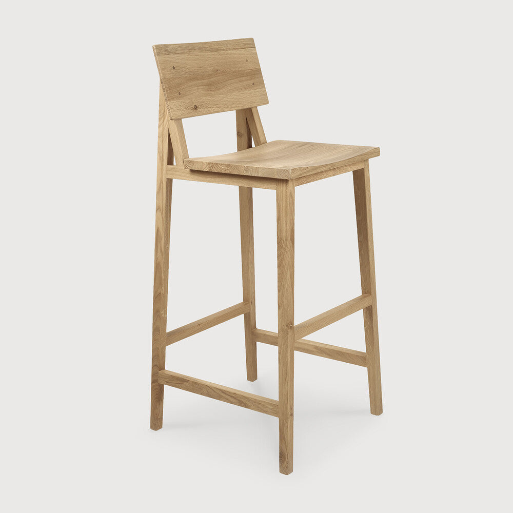 Ethnicraft | N4 bar stool 19 x 19.5 x 43.5