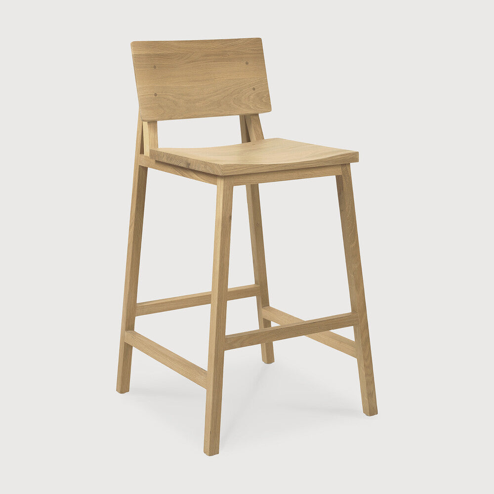 Ethnicraft | N3 Counter Stool 19.5 x 19.5 x 36