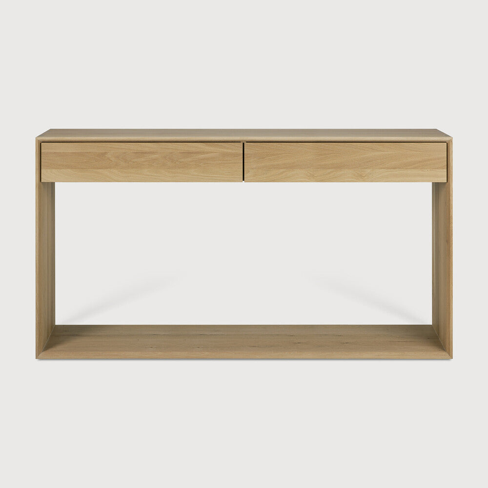 Ethnicraft | Nordic Console | 2 Drawers 63 x 15.5 x 33.5