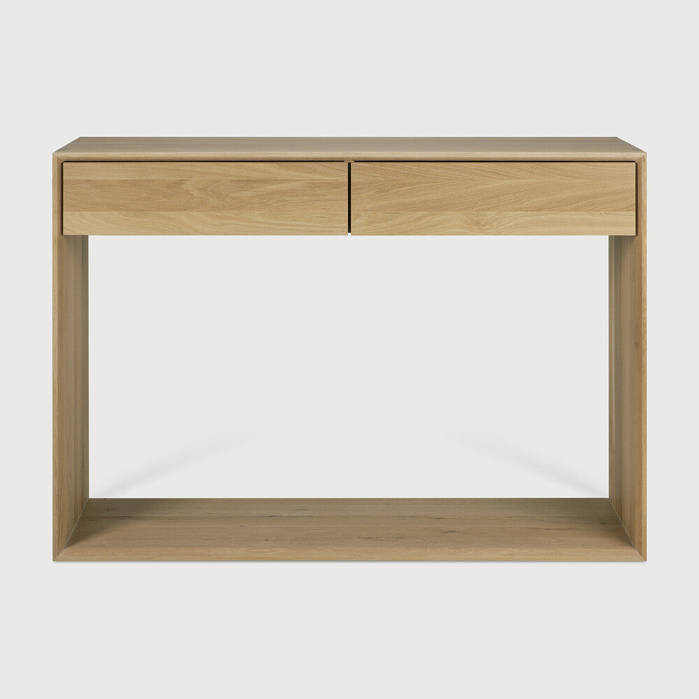 Ethnicraft | Nordic Console | 2 Drawers 47 x 15.5 x 33.5