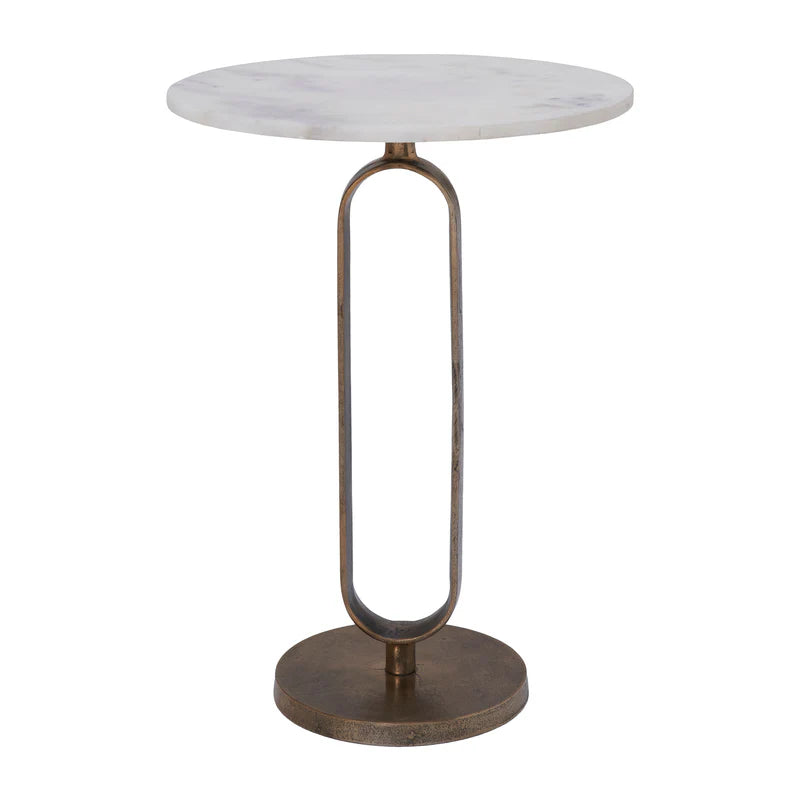 Irene Wilde Side Tables |Antique Brass, Marble