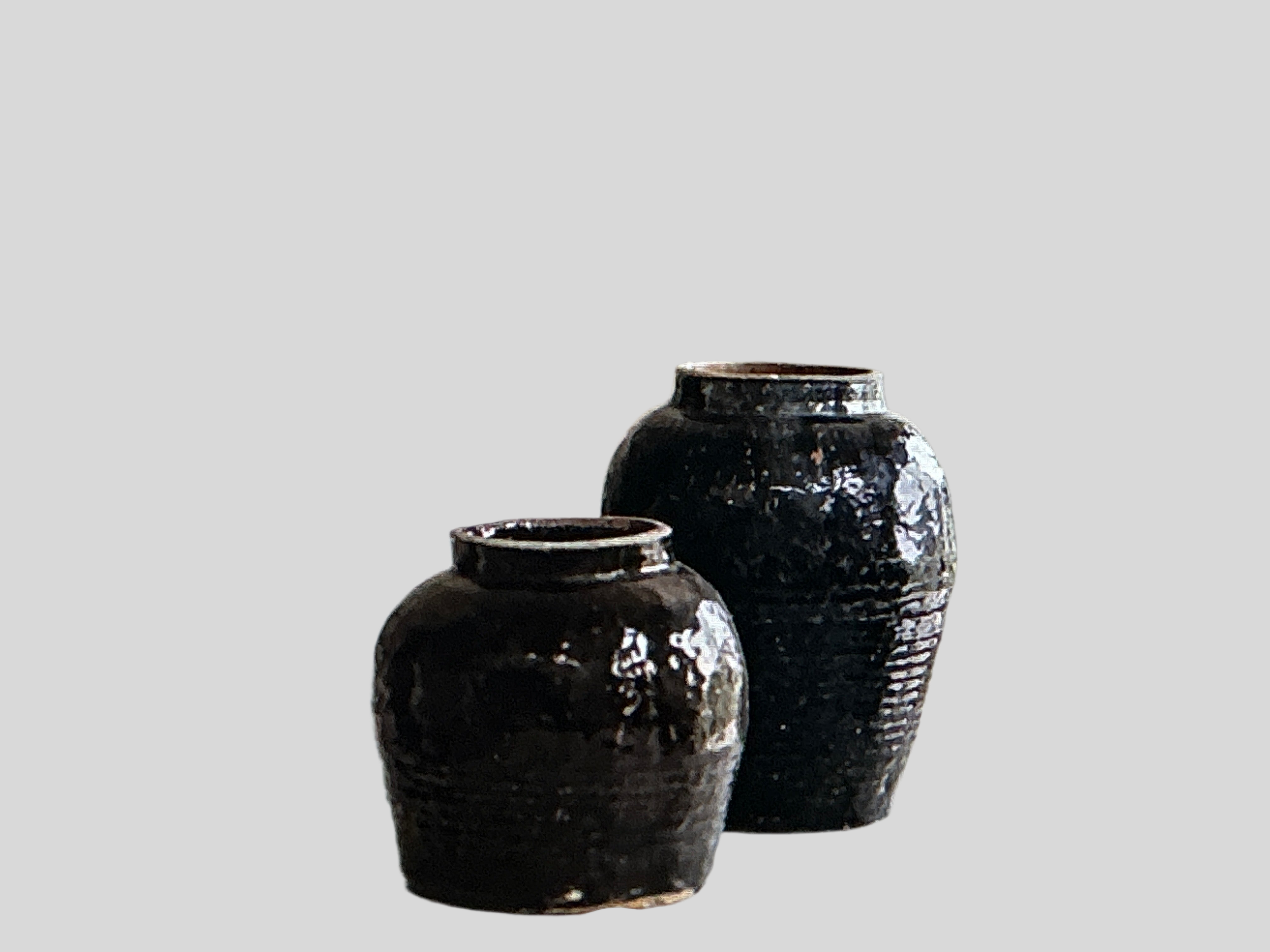 Vintage Black Glazed Pot