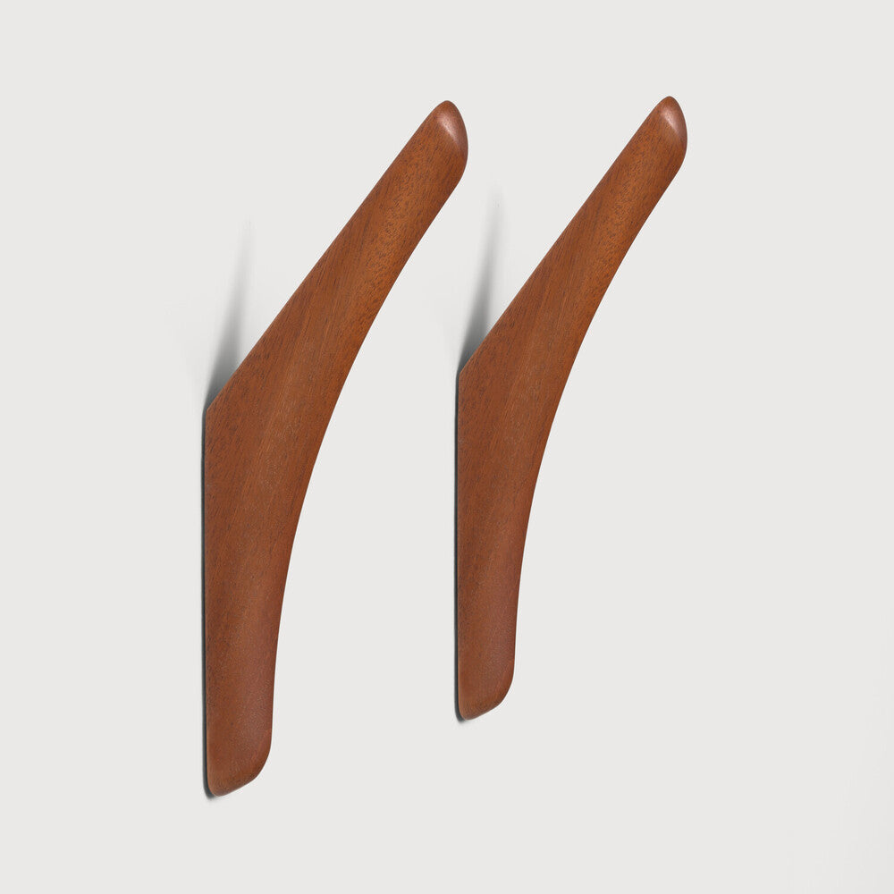 Ethnicraft | PI Wall Hanger | Set of 2 1 x 3 x 8.5