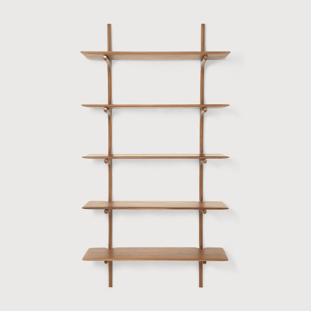 Ethnicraft | PI Wall Shelf | 5 Shelves 39.5 x 14 x 77