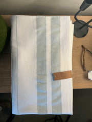 Turkish towels teal and white