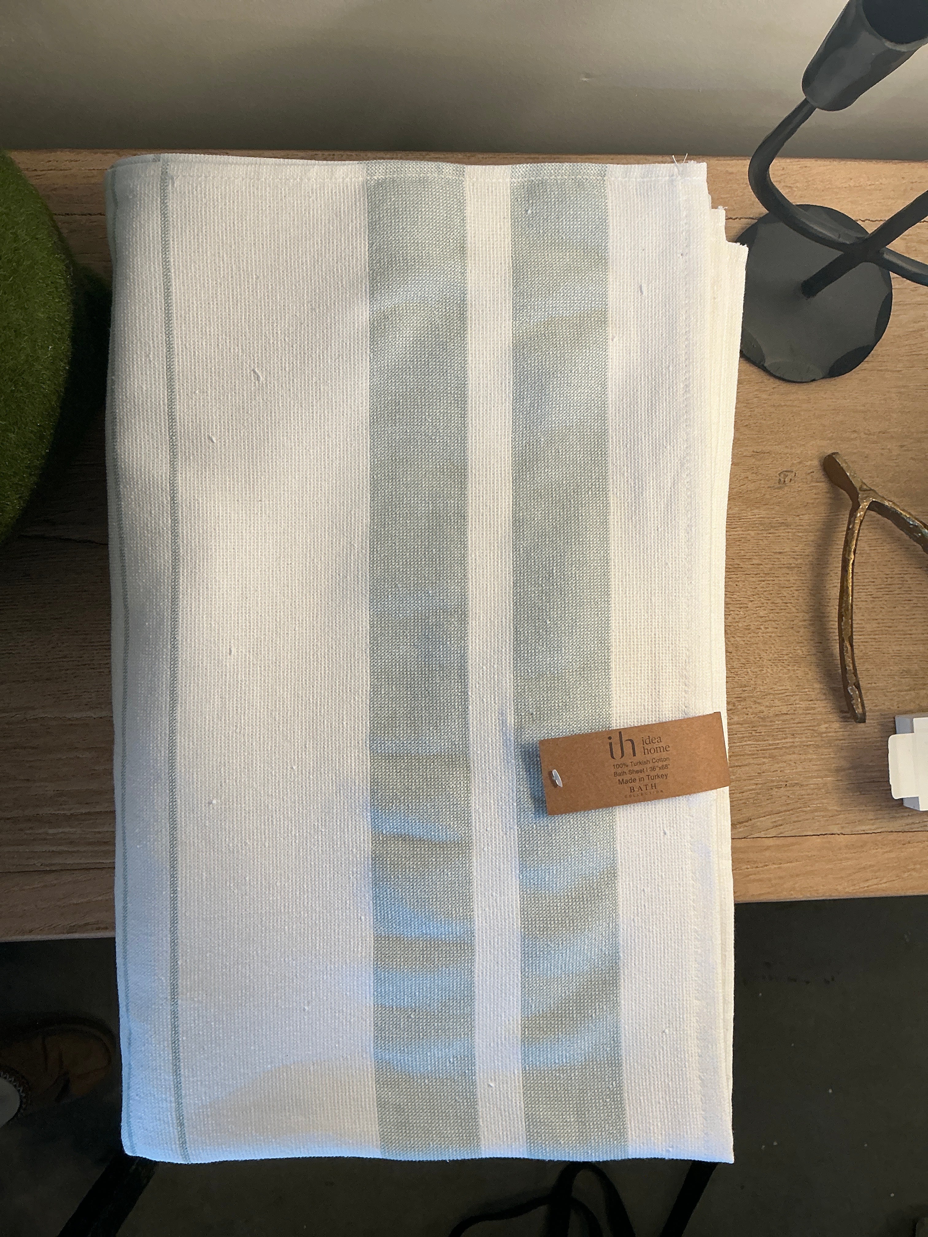 Turkish towels teal and white