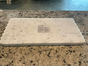 Marble tray with Scalloped Edge