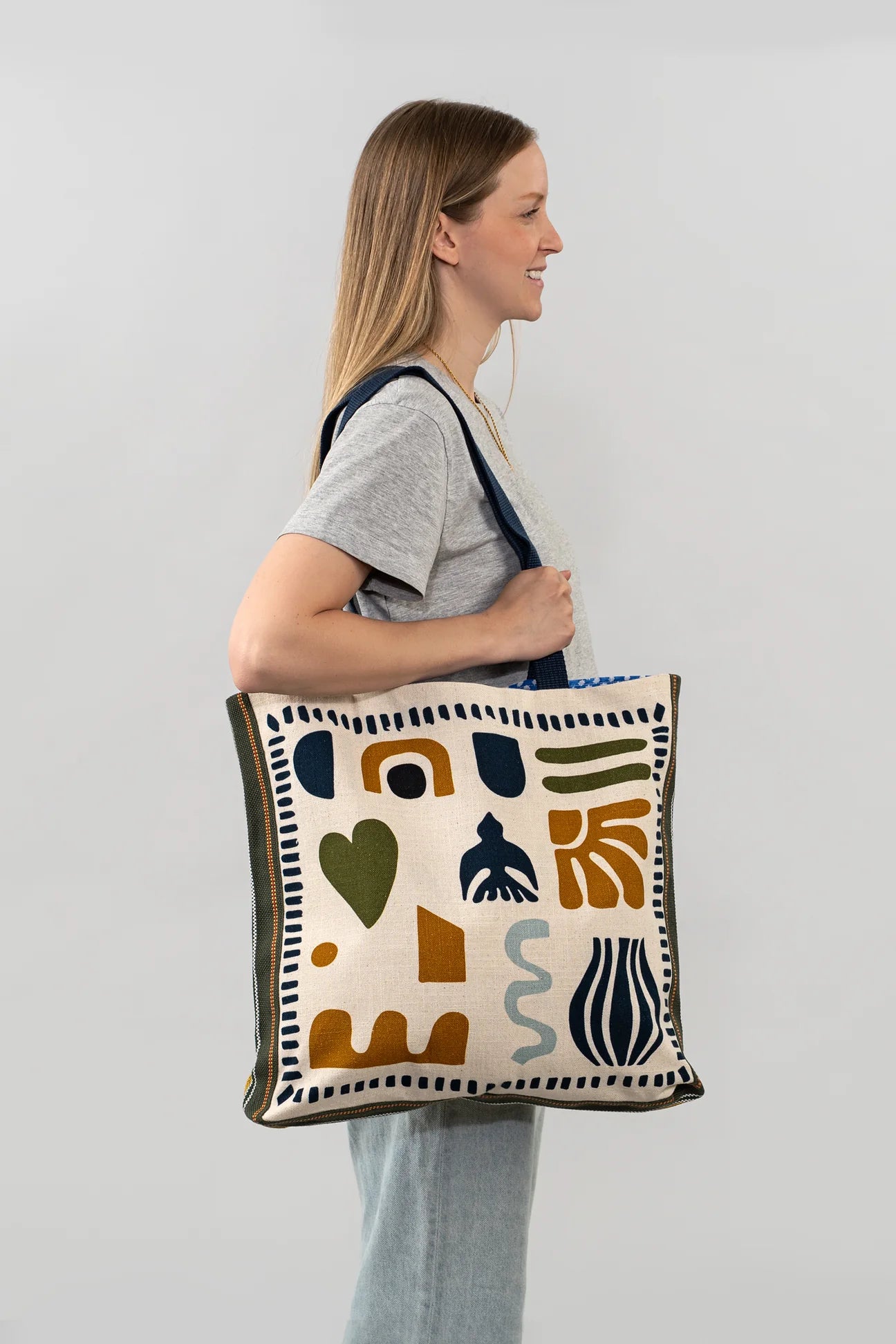 SPRING silhouette Tote Bag, Multi