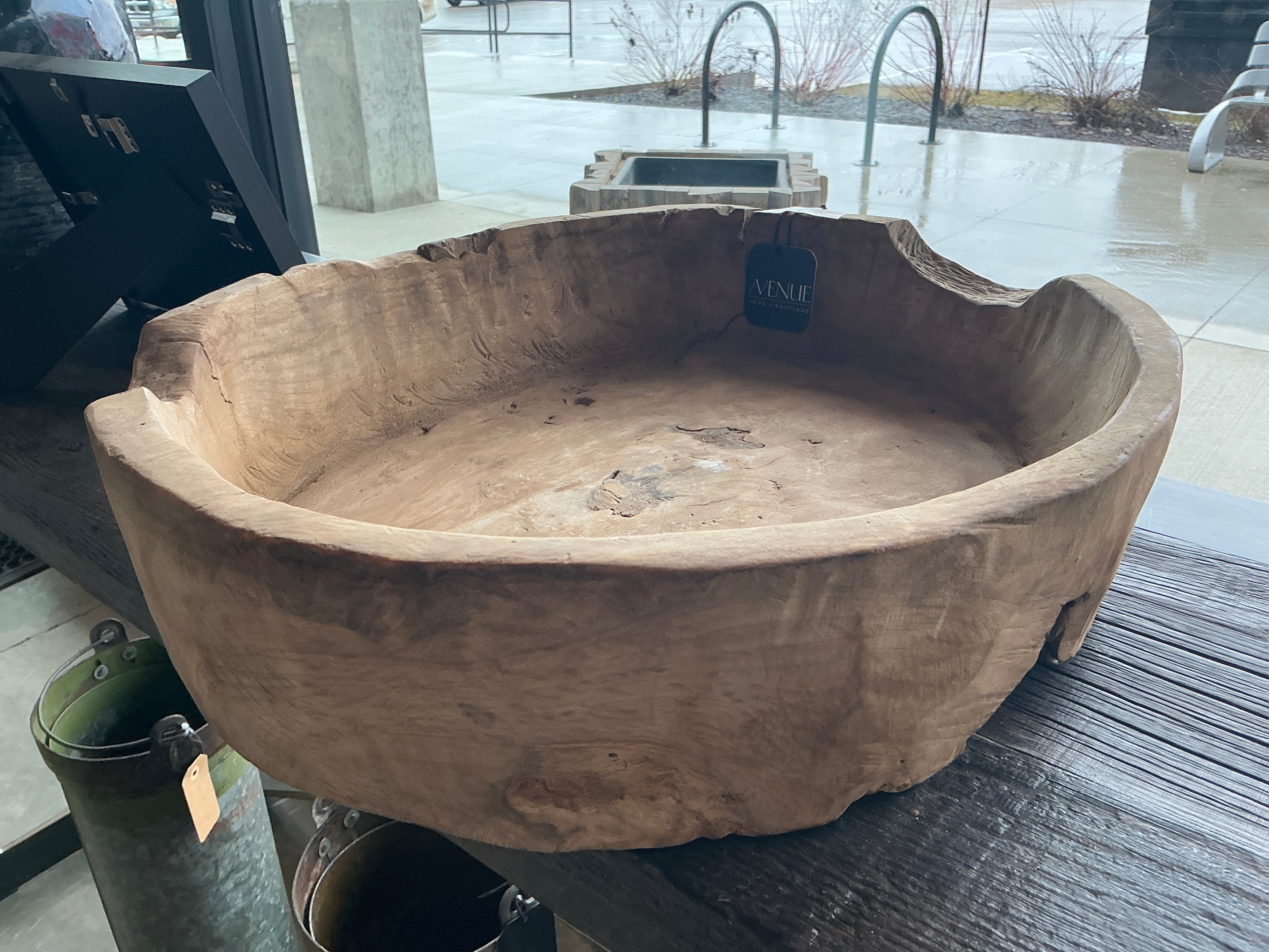 Vintage Wood Basin -Large
