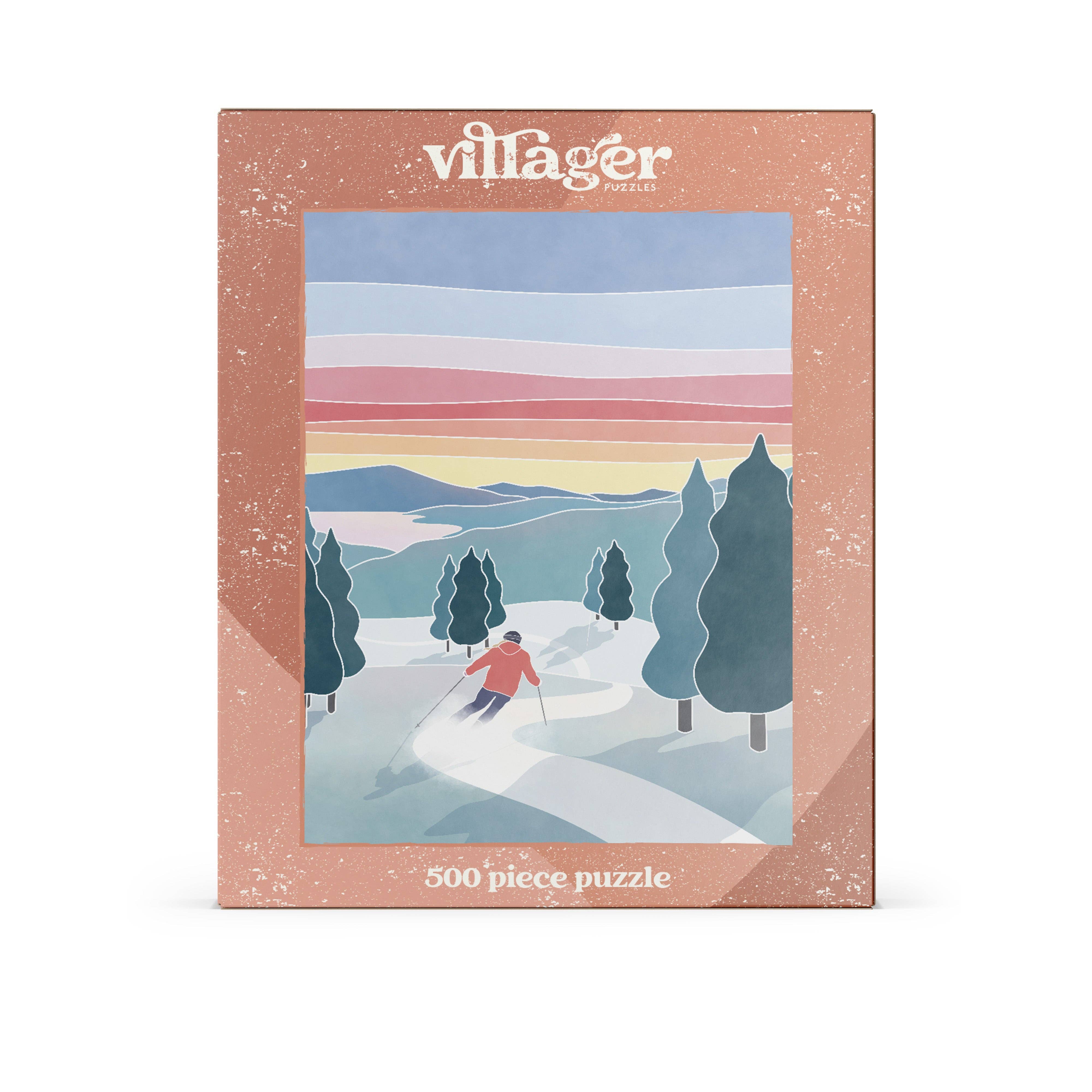 Sunset Ski | 500-Piece Puzzle for Adults | Designed in Canada by Maude Gervais