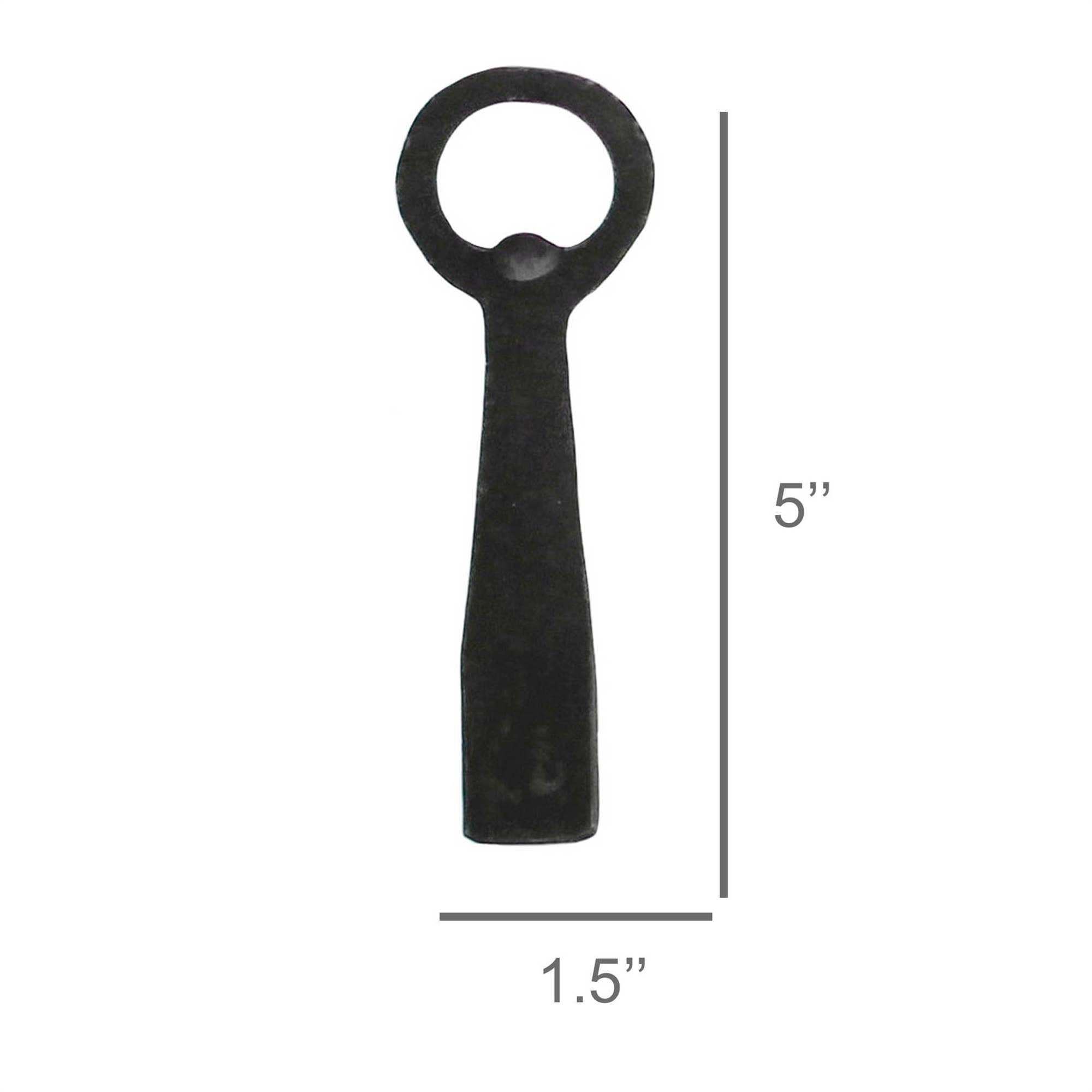 Flat Forged Bottle Opener, Iron - Black
