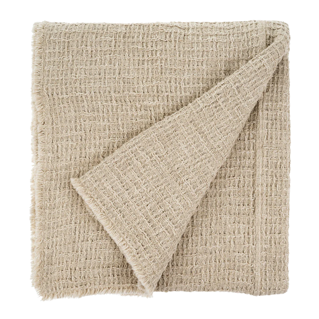 Textural Waffle Bed Blanket
