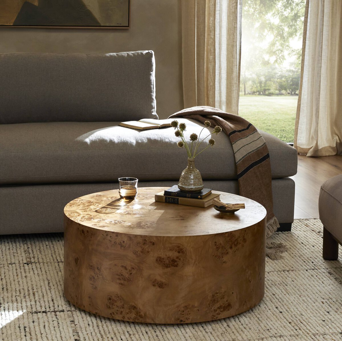 Caya Coffee Table -Caramel Burl