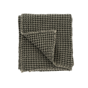 Stone Washed Waffle Throw Blanket -Charcoal