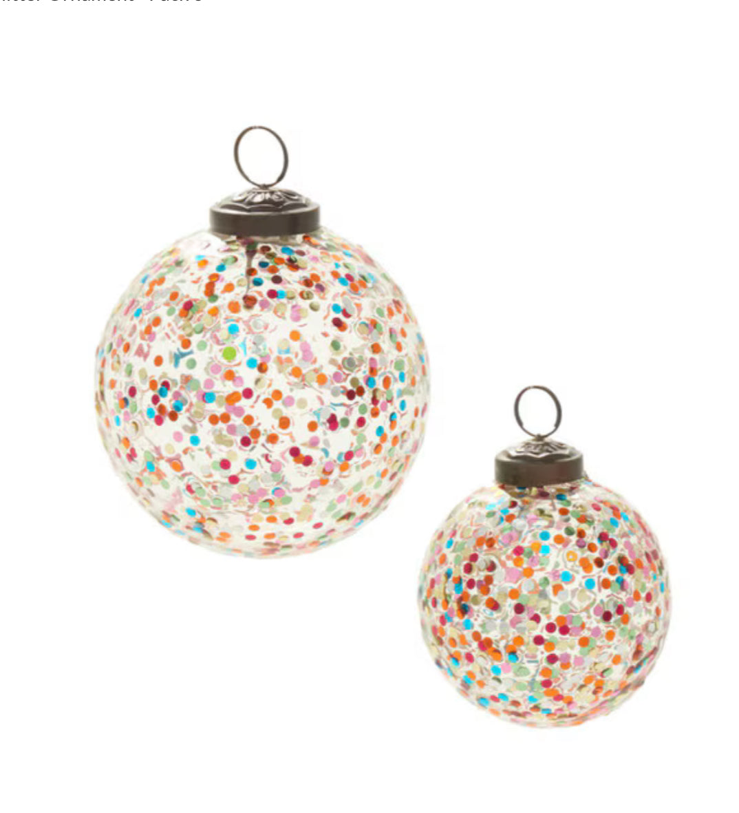 Rainbow Glitter Ornament