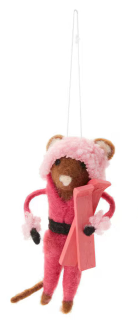 Ski Mouse Ornament