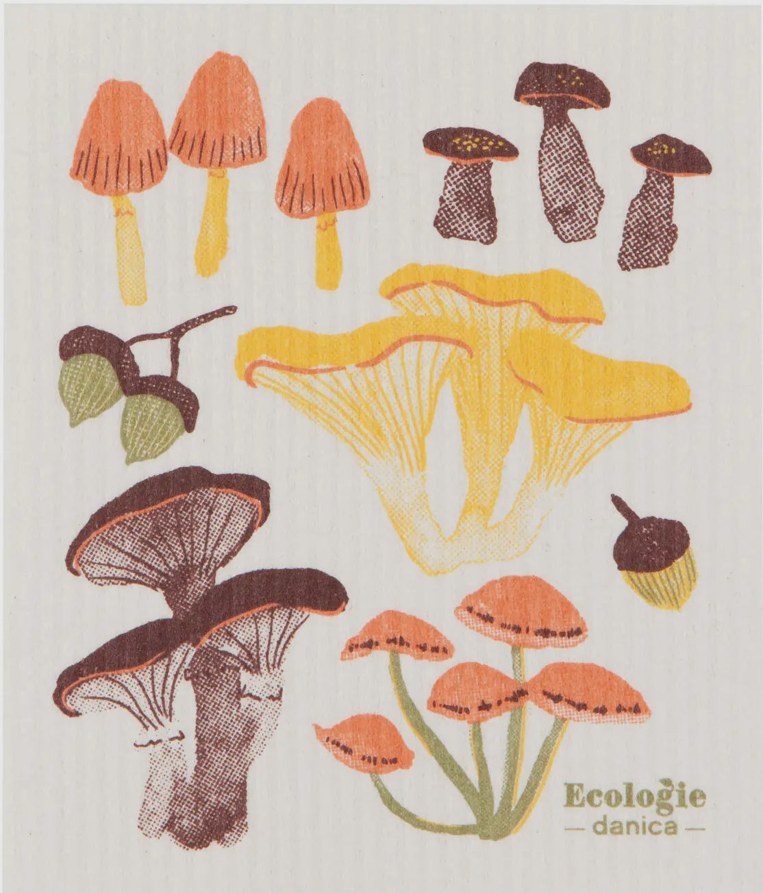 Field Mushroom Swedish Dishcloth