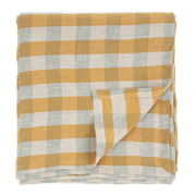 Linen Gingham Tablecloth -Yellow