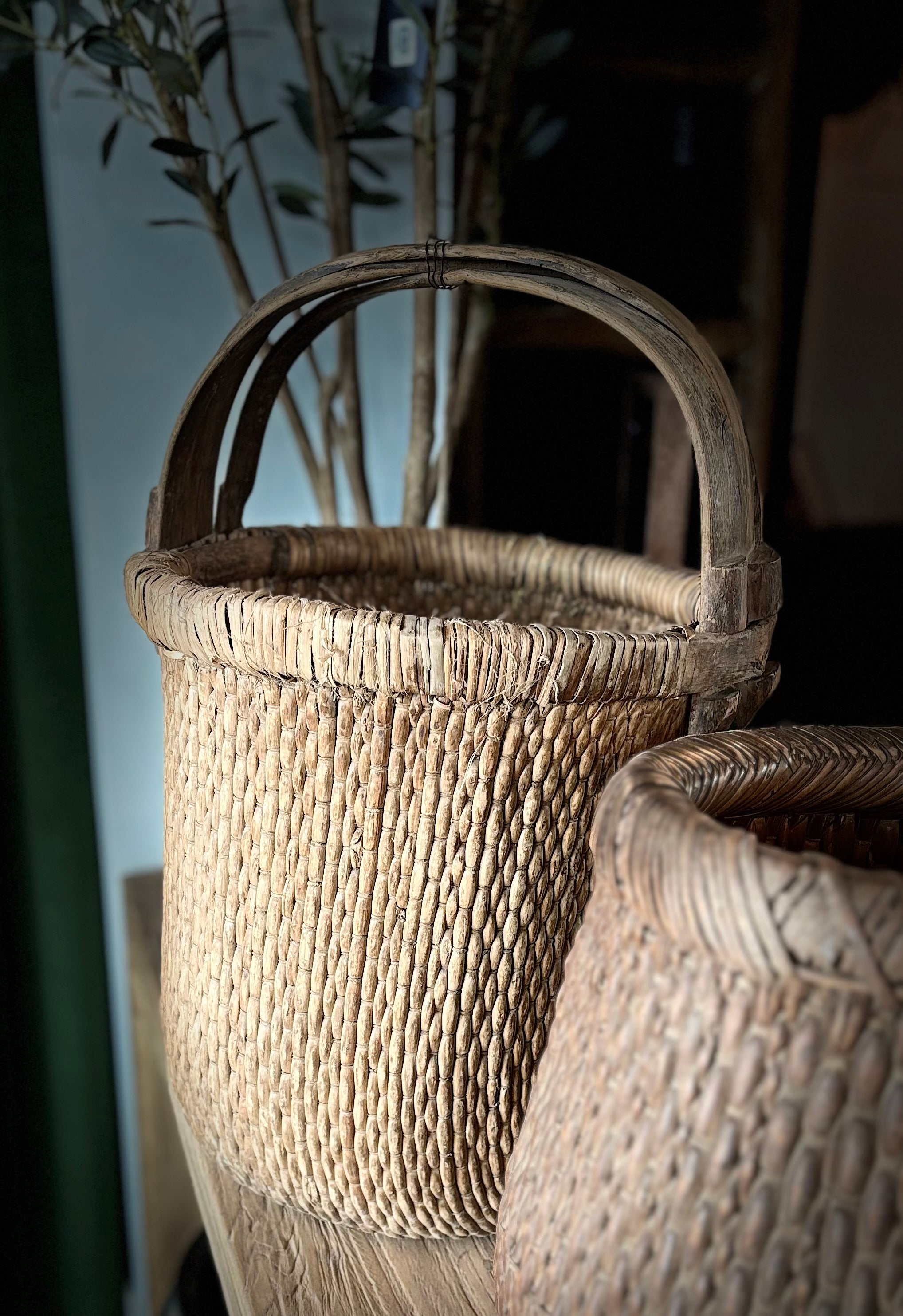 Vintage Basket with Handle