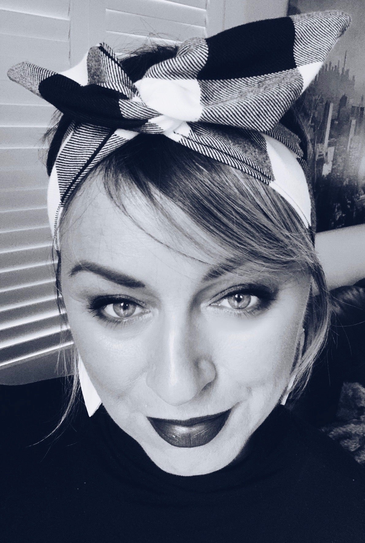 Twist of Gray - Black and White Buffalo Check