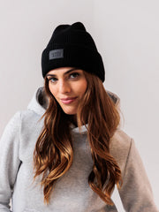 100% Merino Wool Beanie - Black