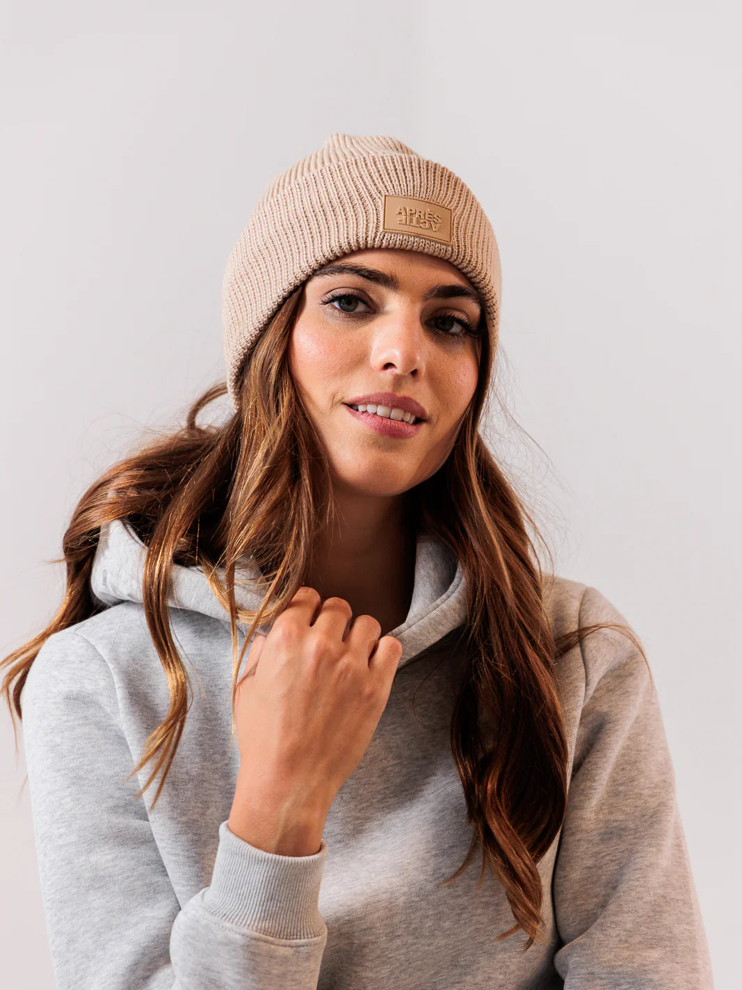 100% Merino Wool Beanie - Champagne