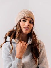 100% Merino Wool Beanie - Champagne