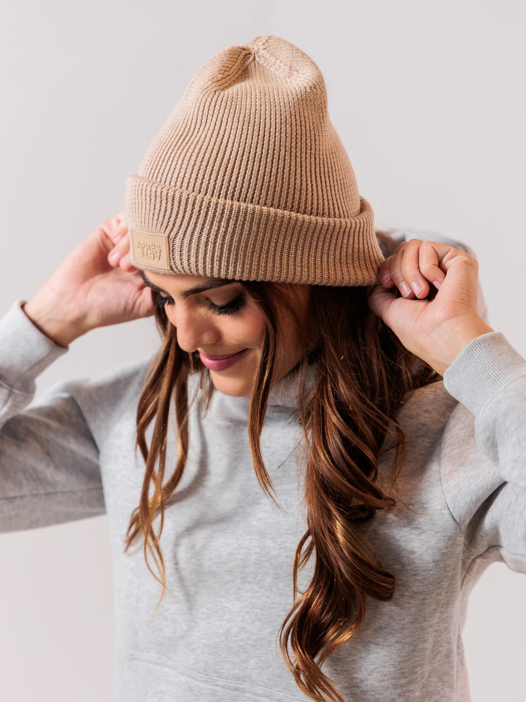 100% Merino Wool Beanie - Champagne