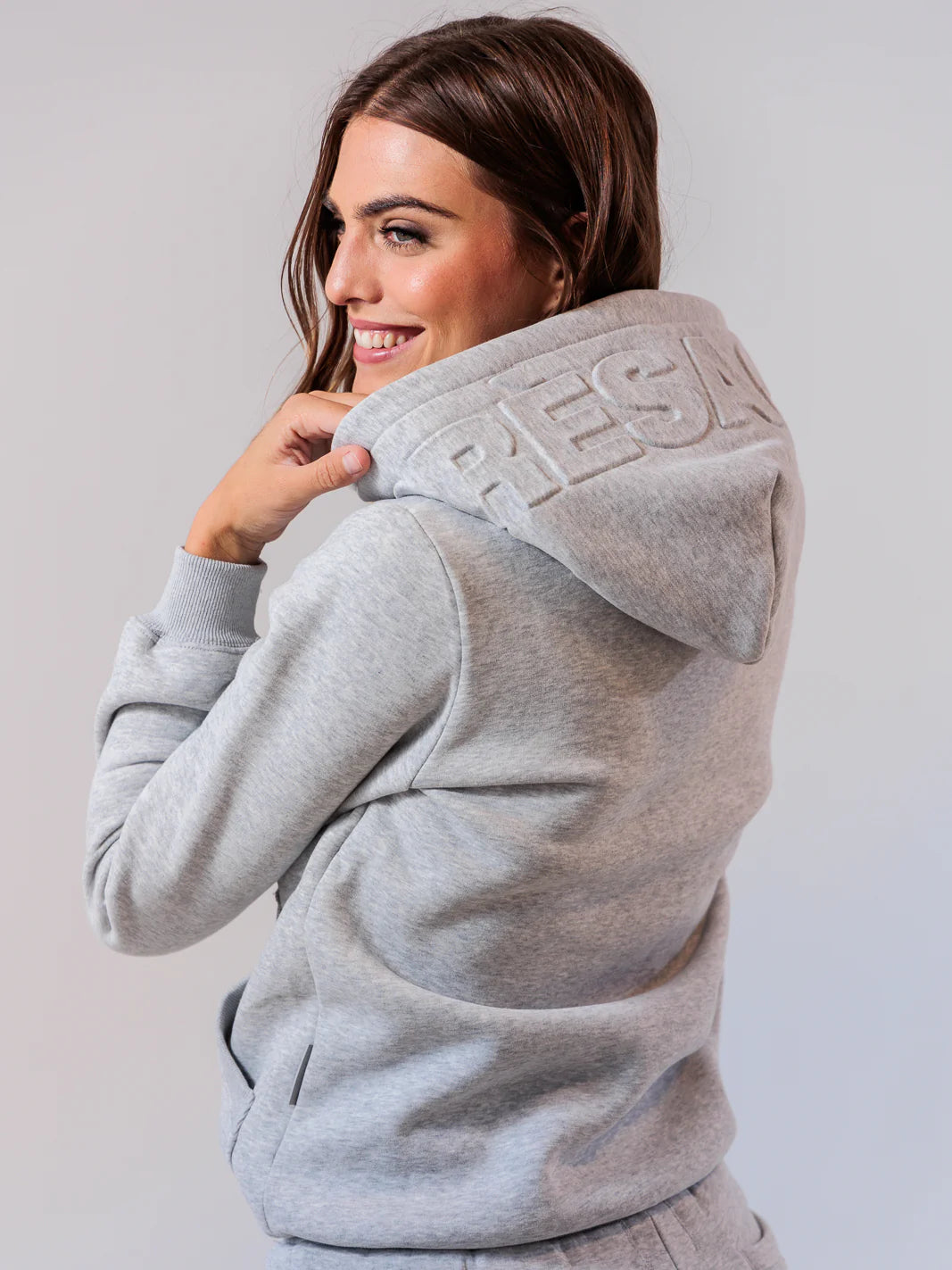 Embossed Hoodie - Grey
