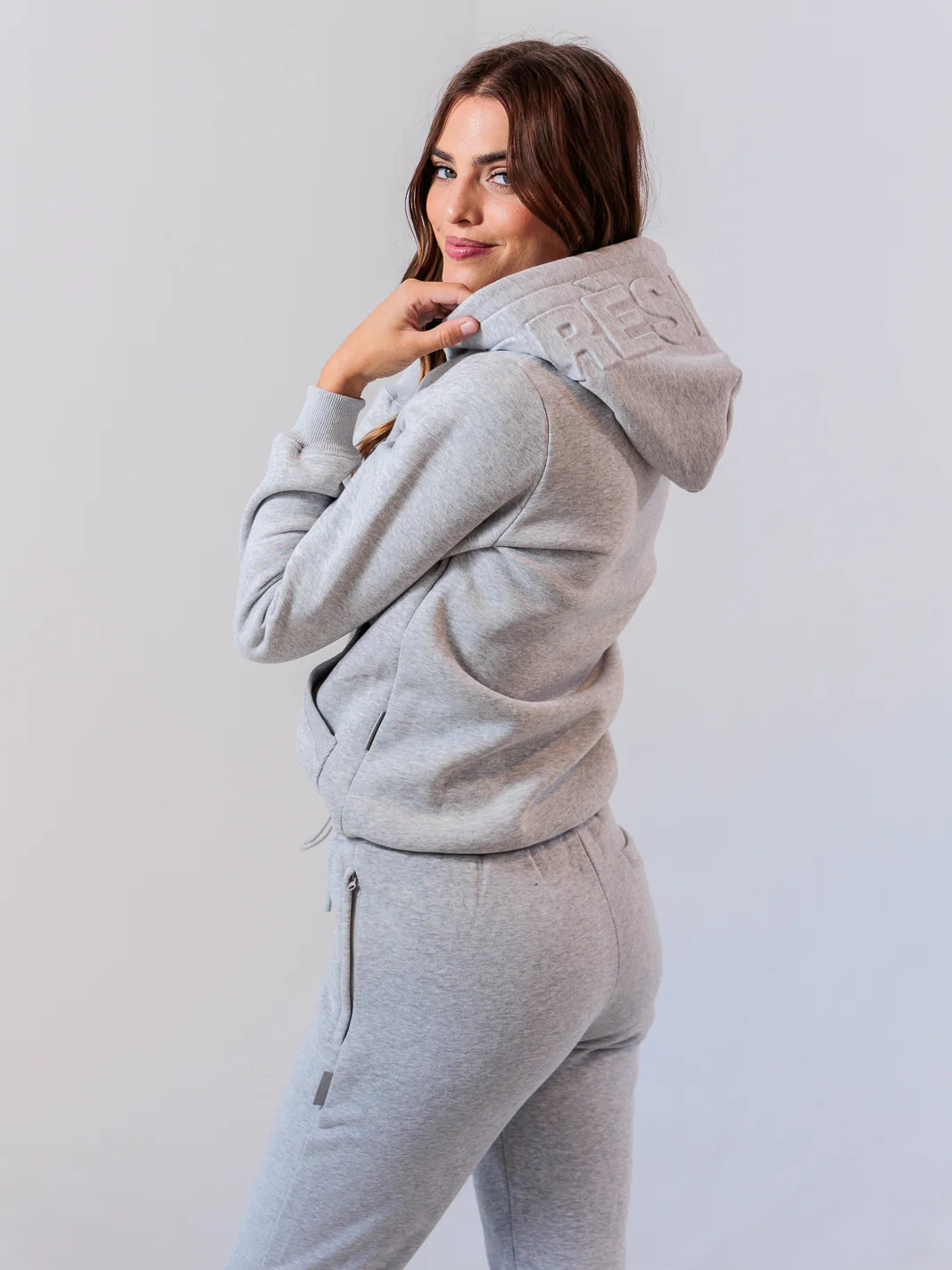 Embossed Hoodie - Grey