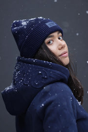 Embossed Hoodie - Navy