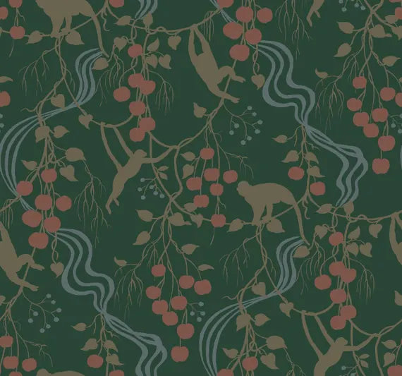 Linden Dark Green Jungle Canopy Wallpaper