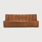 N701 Modular Old Saddle Leather Sofa -3 Seater