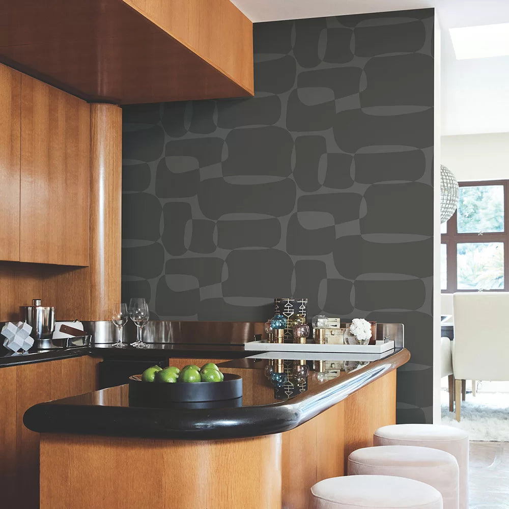 Nikki Chu Block Wallpaper Black/Metallic
