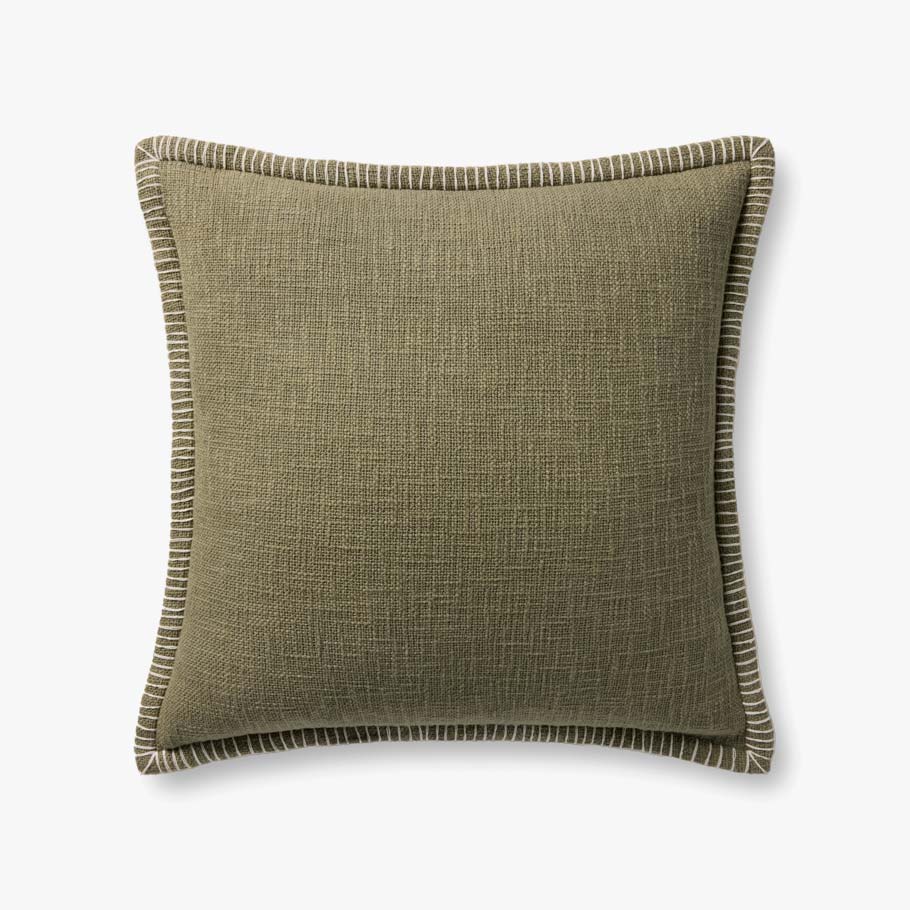 Olive Pillow 22" x 22"
