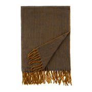 Oslow Wool Blend Throw, Brown
