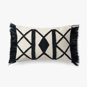 Indoor/Outdoor Pillow Black/Ivory