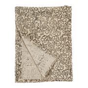 Poppy lock Print Table Cloth -Khadi Linen and Cotton Blend