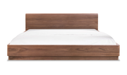 Round Off Bed -Queen Walnut Finish