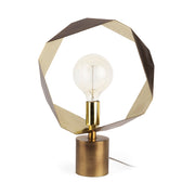 Shamir Gold Geometric Metal Table Lamp