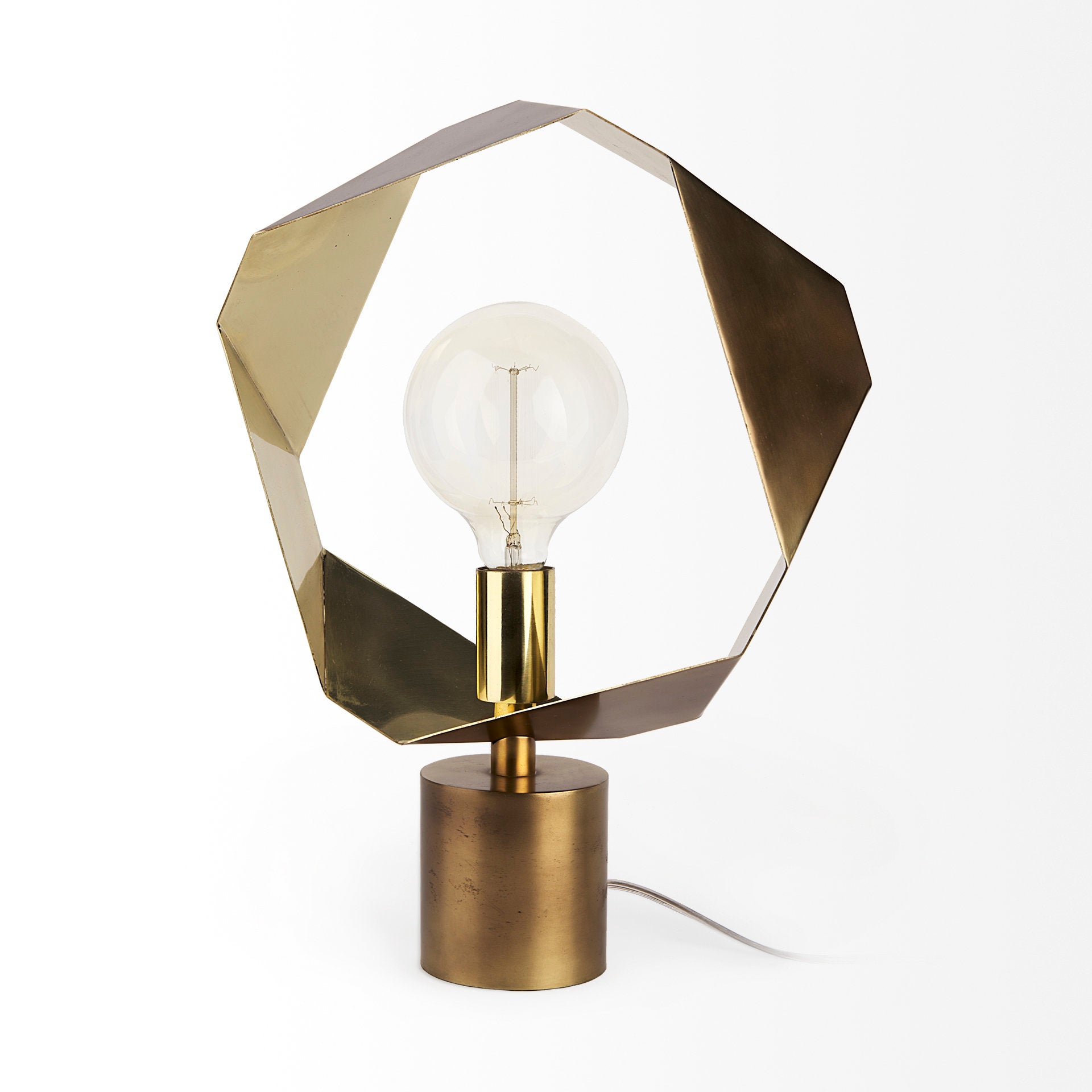 Shamir Gold Geometric Metal Table Lamp