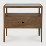 Spindle Bedside Table -Reclaimed Teak
