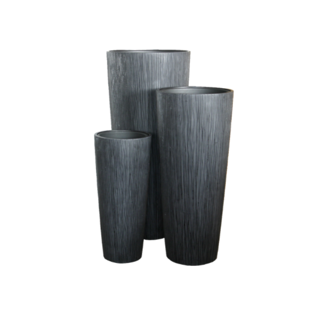 Polystone Round Tapered Pot with Insert