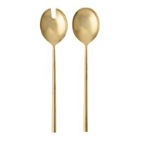 Tides Salad Server Set -Tumbled Gold