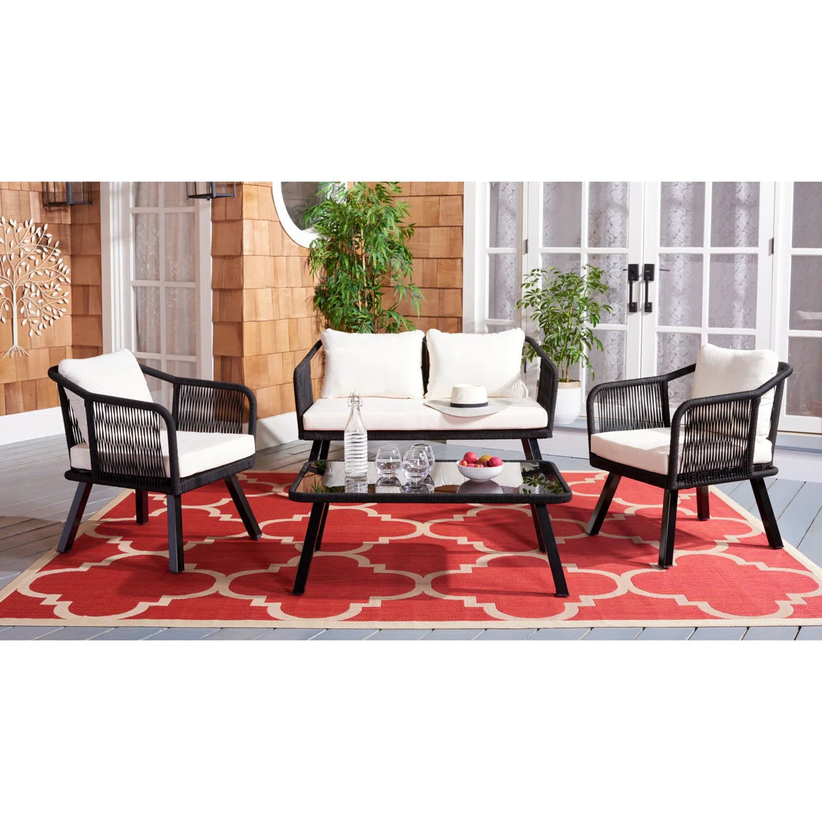 Safavieh Torsla 4-PC Outdoor Patio Set