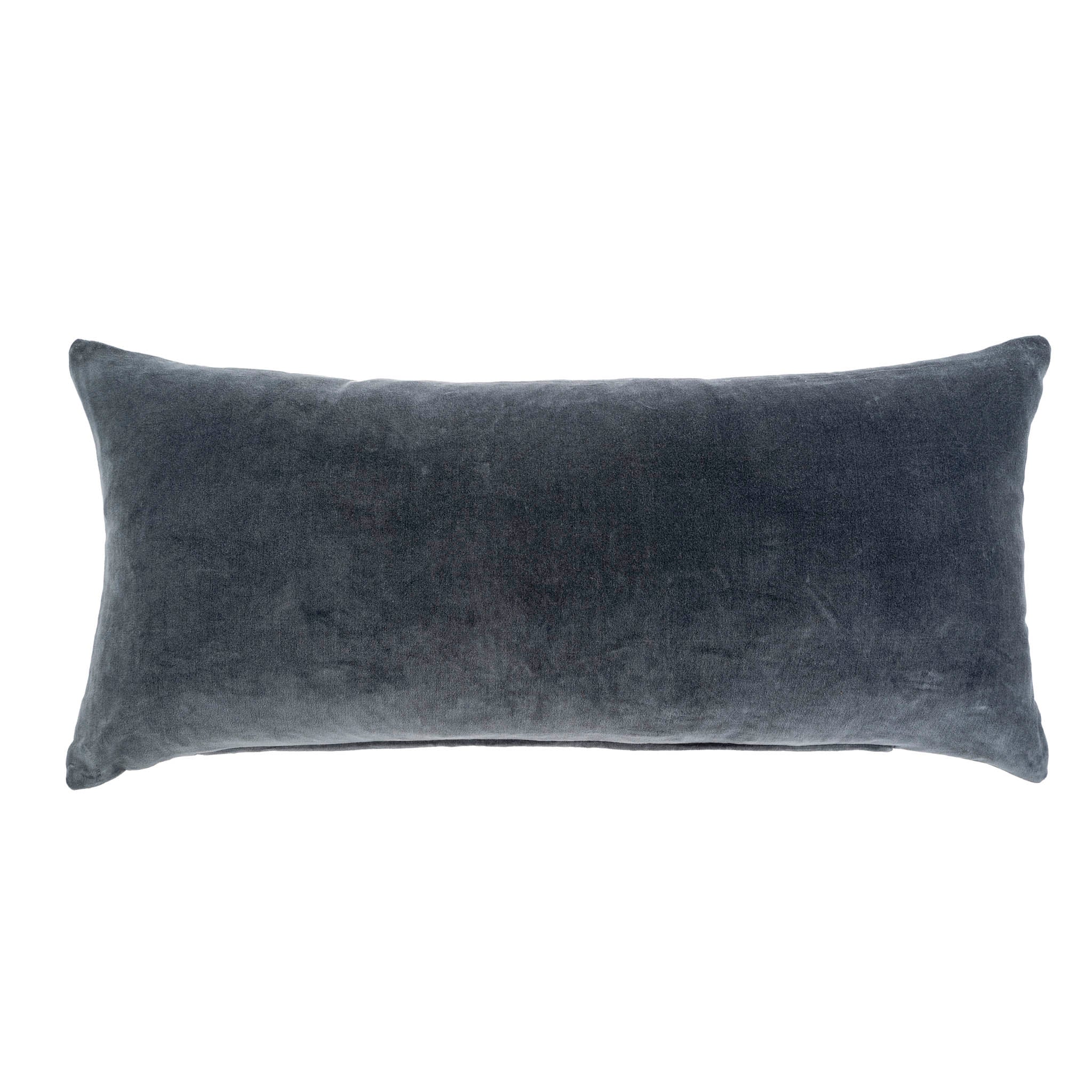 Vera Velvet Pillow -Graphite 14" x 31"