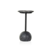 Viola Accent Table -Black Marble